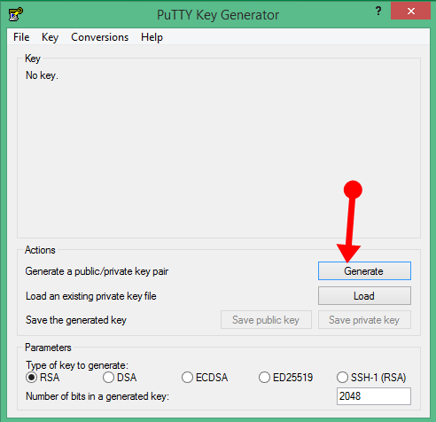 Putty SSH Key generate 1