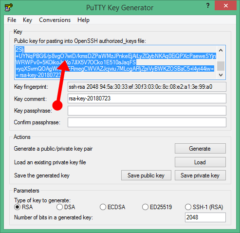 Putty SSH Key generate 5
