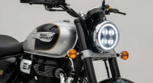 Close-up shot of Royal Enfield Meteor 350 (2025)