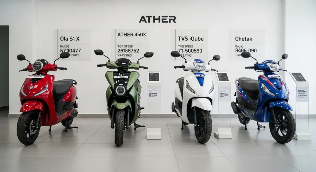 Ola Electric vs rivals EV comparison lineup