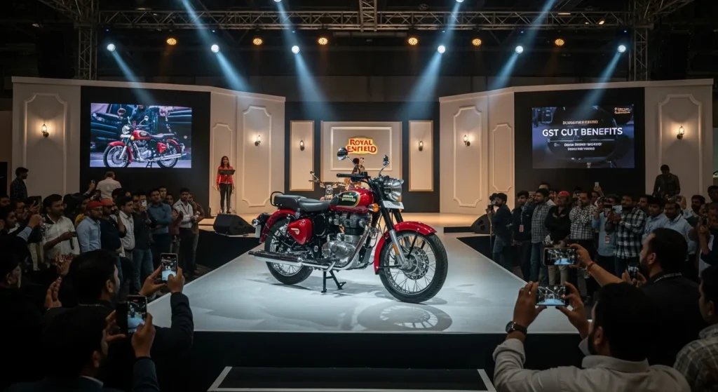 Royal Enfield Bullet 350 GST कटौती के बाद भारत में लॉन्च शोकेस