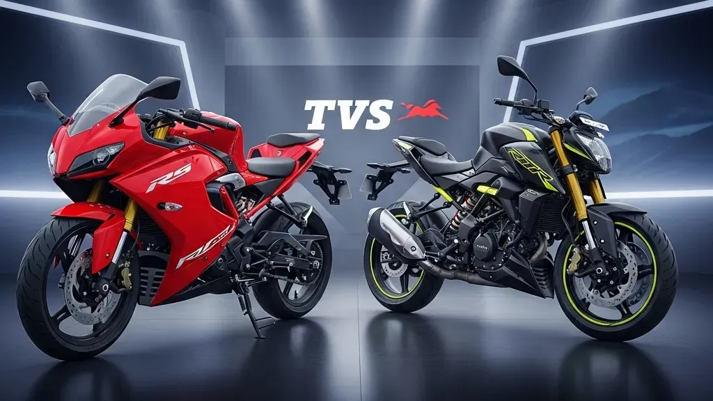 TVS Apache RR 310 और RTR 310 का panoramic view launch photo