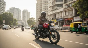 2025 Hunter 350 in action on Indian roads.