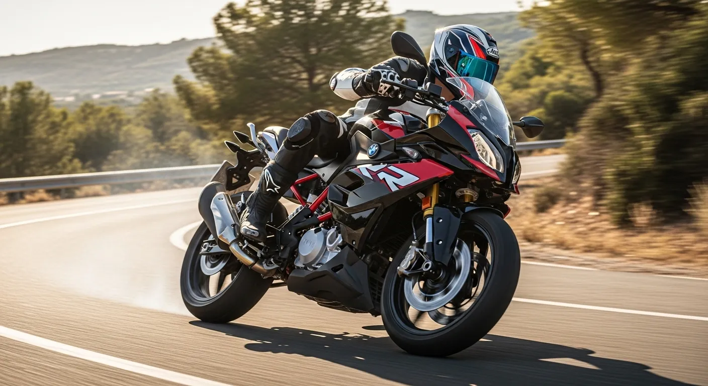 BMW G 310 RR Limited Edition on-road performance action shot