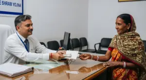 E Shram 1000 rupees benefit distribution to rural woman