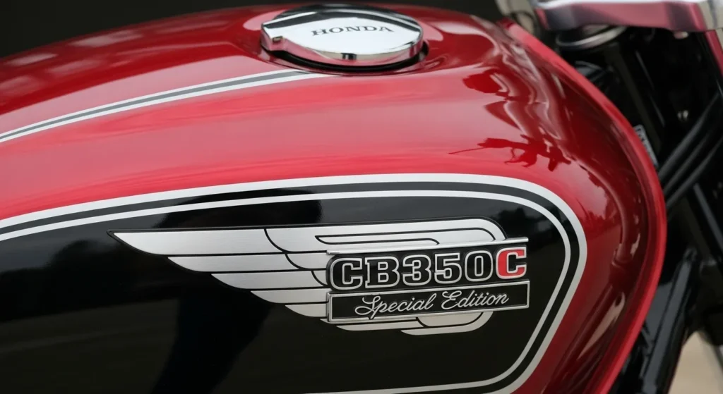 Honda CB350C Special Edition fuel tank and graphics design
