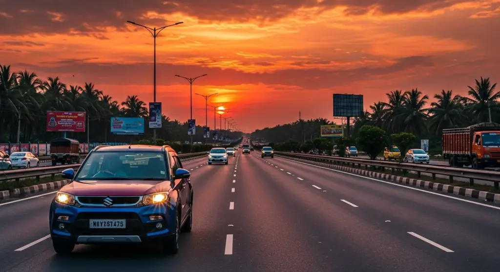 Maruti Brezza on-road action shot