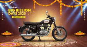Royal Enfield Bullet 350 on Flipkart Big Billion Days 2025 festive sale banner