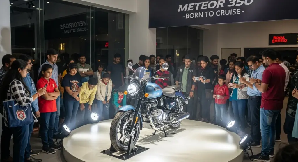Royal Enfield Meteor 350 2025 showcased at launch event in India