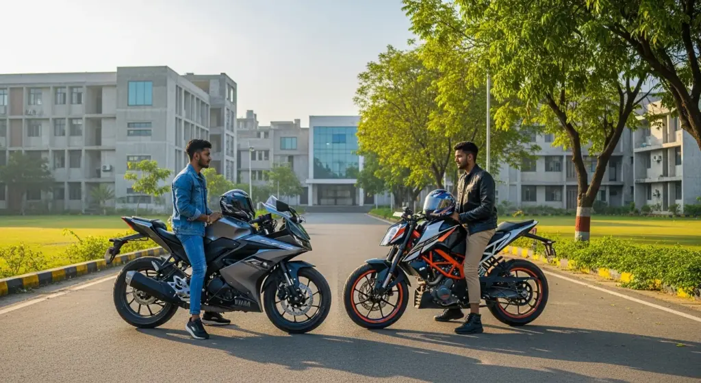 Yamaha R15 V5 और KTM Duke 250